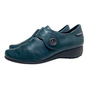 MEPHISTO | Dark Teal Leather Loafers